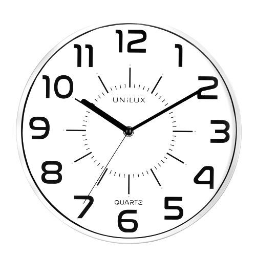 RELOJ PARED POP 28CM UNILUX BLANCO