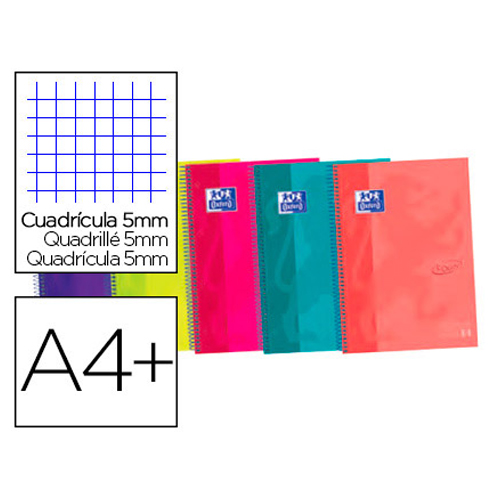 LIBRETA A4+ ESP. T/D 5X5 120H COLORES