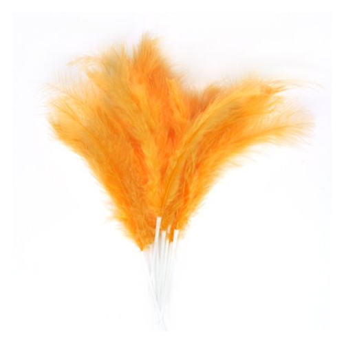 PAQUETE 12 PLUMAS MONA 8CM.NARANJA
