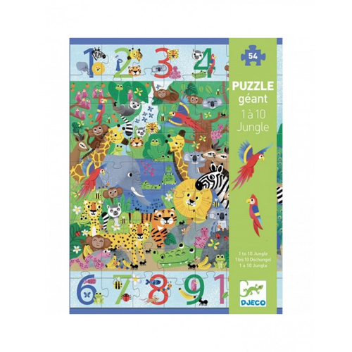 PUZZLE GIGANTE 1 A 10 JUNGLA - 54 PZAS