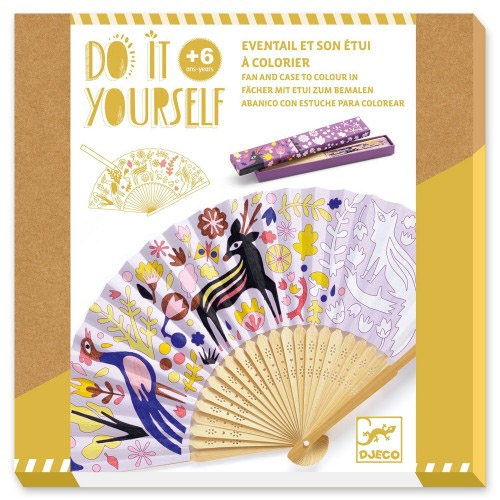 DIY ABANICO CON ESTUCHE APARA COLOREAR