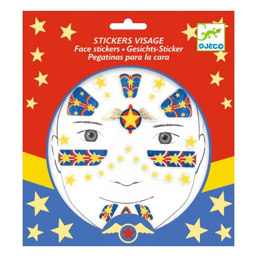 PEGATINAS PARA LA CARA SUPERHÉROE (MIN.