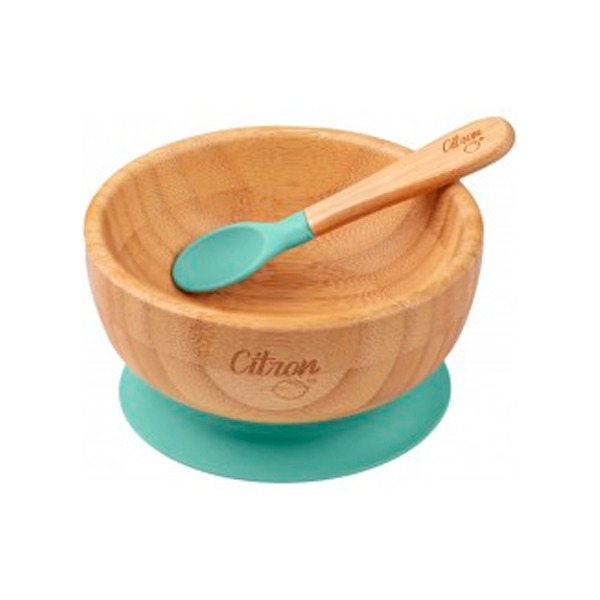 CITRON PLATO BAMBU CON VENTOSA Y CUCHAR