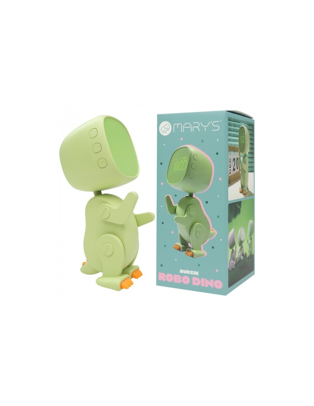 MARY'S DESPERTADOR ROBO-DINO VERDE