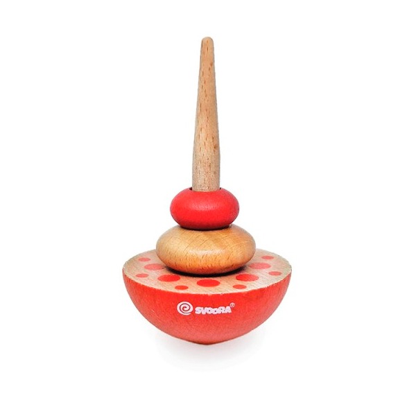 PEONZA MADERA GEOM ROJA