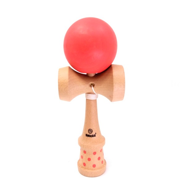 KENDAMA ROJA DE MADERA 'GEOM'