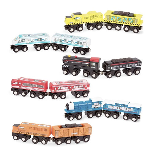 B.  WOOD AND WHEELS TRAINS TRENES MADER
