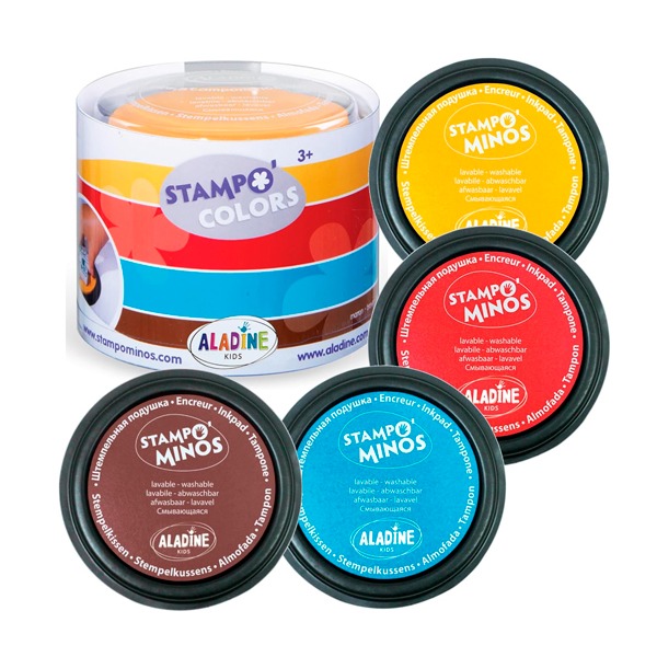 PACK 4 TAMPONES AMAR/ROJO/AZUL/MARRON