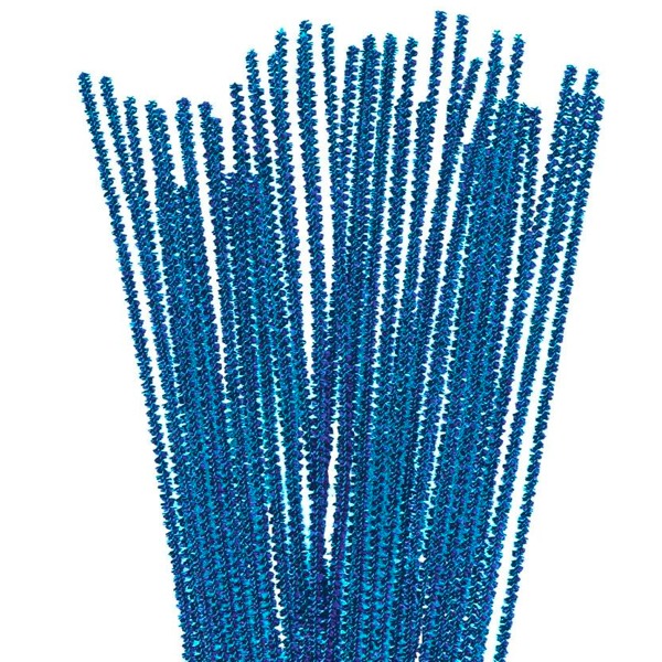 PAQ. 25 LIMPIAPIPAS 6MMX30CM AZUL METAL