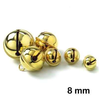 PAQ. 40 CASCABELES 8MM DORADOS