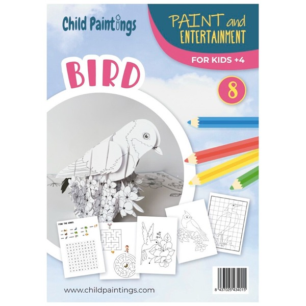 BLOC PARA PINTAR FIGURA 3D POP UP PAJAR
