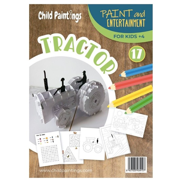 BLOC PARA PINTAR FIGURA 3D TRACTOR