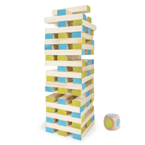 TORRE DE BLOQUES DE MADERA PARA APILAR
