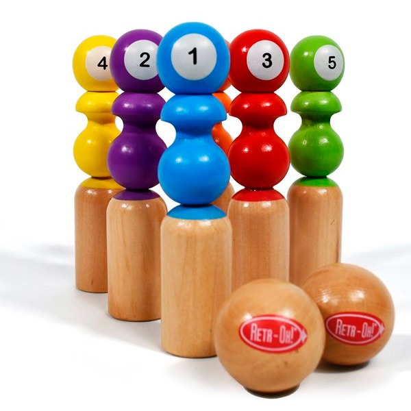 JUEGO BOLOS DE MADERA