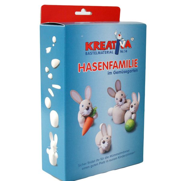 KIT FAMILIA CONEJITOS PAPEL MACHE
