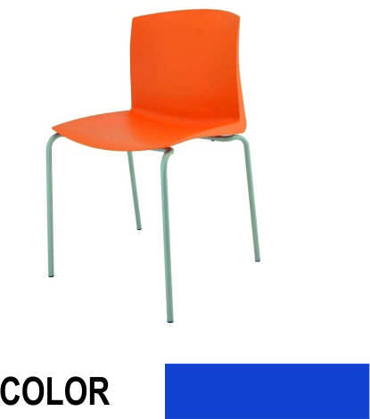 SILLA CLOE CONF. S/BRAZOS POLIPROP. AZU