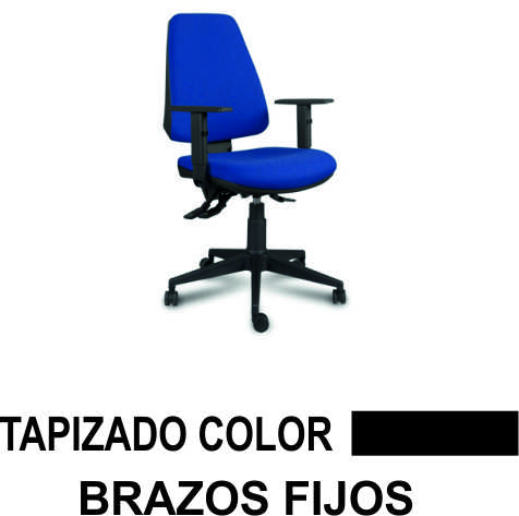 SILLA EQUIS C.PERM  BRAZ FIJOS TA1 NEGR