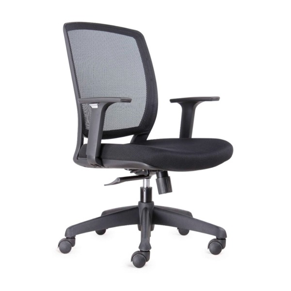 SILLA LUNA BASCUL C/BRAZOS MALLA NEGRO