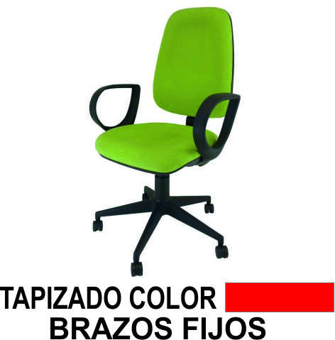 SILLA MEDICAL C.PERM. BRAZ FIJOS T1 ROJ