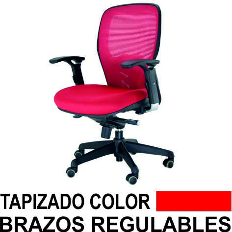 SILLA MODENA SINCRO C/BRAZ MA/TAP ROJO