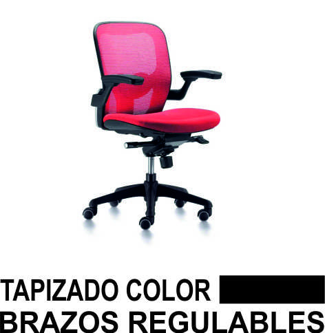 SILLA POMPEYA SINCRO C/BRAZ MAL/TAP NEG