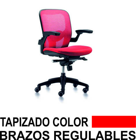 SILLA POMPEYA SINCRO C/BRAZ MAL/TAP ROJ