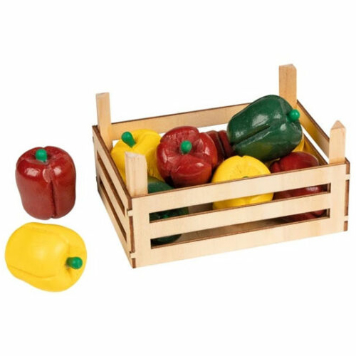 PIMIENTOS EN CAJA DE MADERA