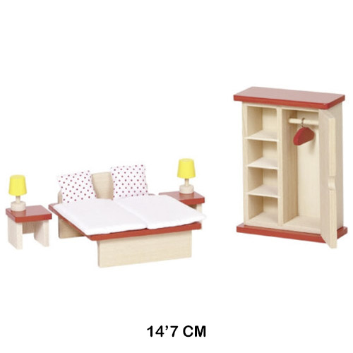 MUEBLE PARA MUÑECOS: DORMITORIO