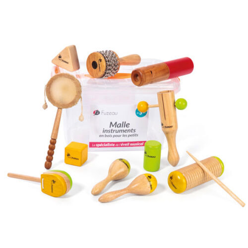 CAJA DE 10 INSTRUMENTOS DE MADERA