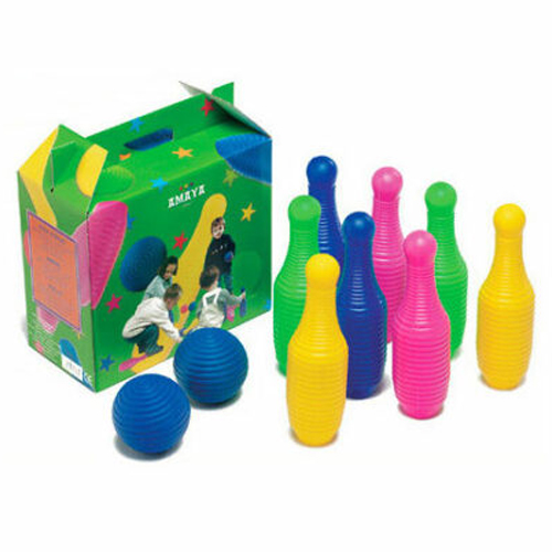JUEGO DE BOLOS DE PLASTICO(8 BOLOS+2PEL)