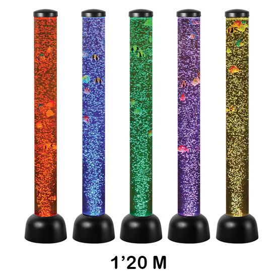 TUBO SENSORIAL CON BURBUJAS Y PECES 120