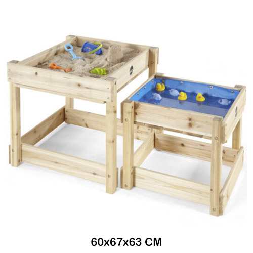 SET 2 MESAS DE MADERA PARA AGUA Y ARENA