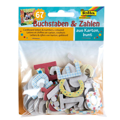 LETRAS Y NUMEROS DE CARTON DECORADAS PRE