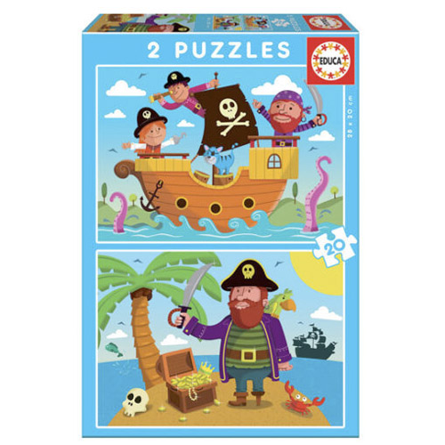 PUZZLES PIRATAS 2X20