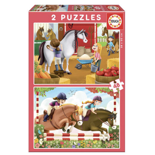 PUZZLES CUIDANDO CABALLOS 2X48