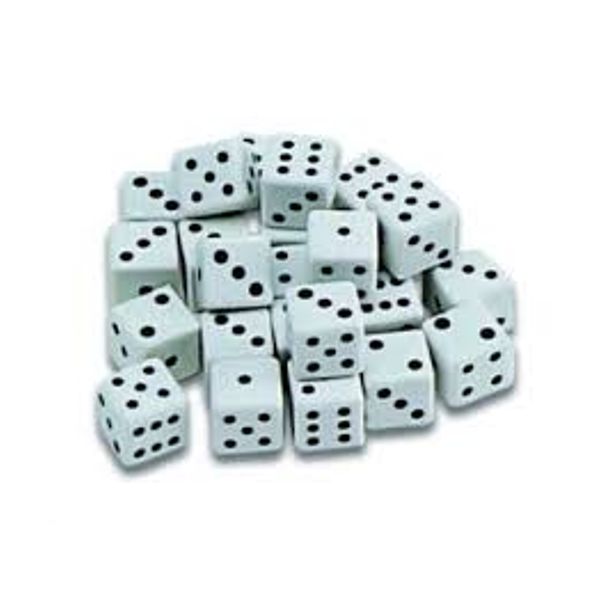 BOLSA 25 DADOS 1'2CM.
