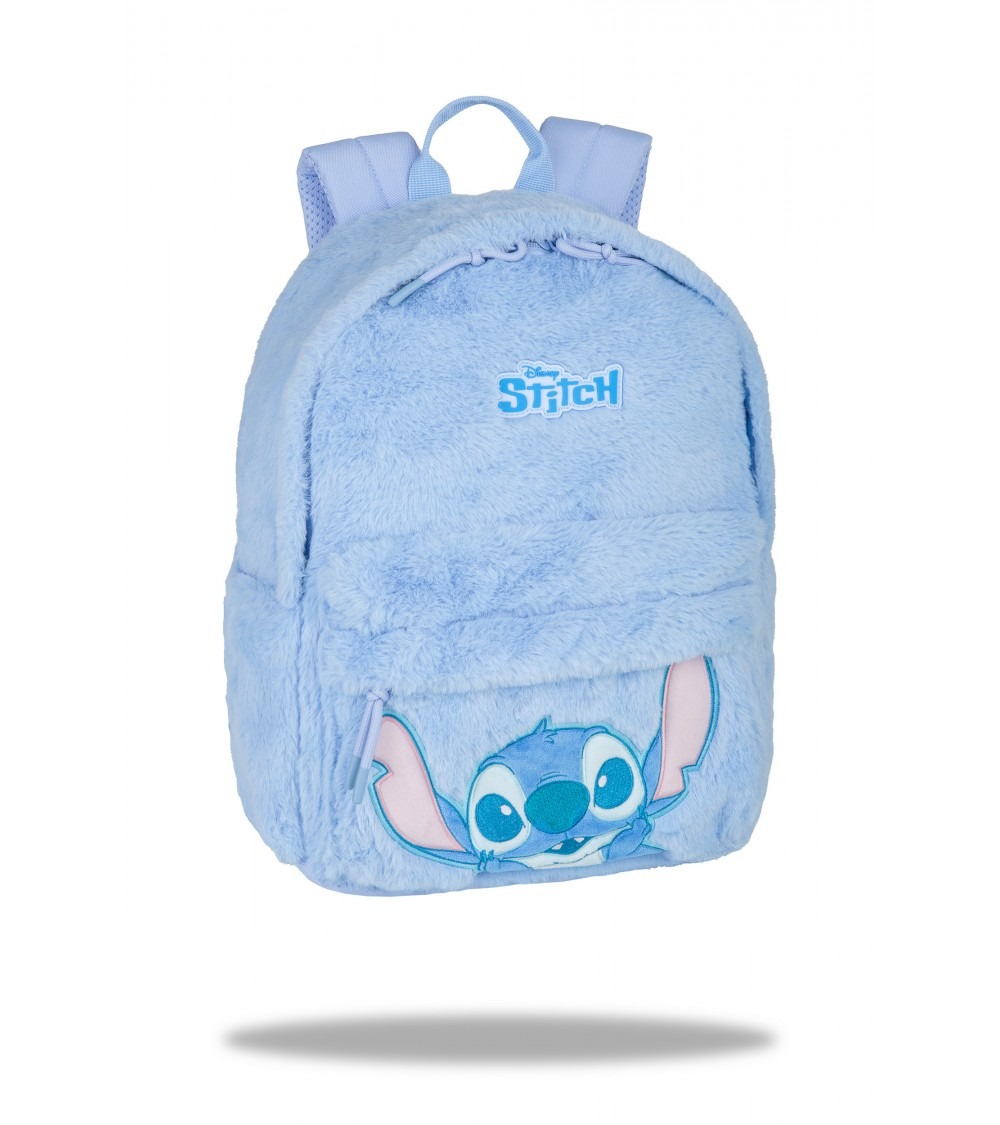MOCHILA GRANDE STITCH BLUE FLUFFY