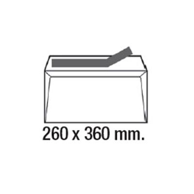 CAJA 250 SOBRES 260X360MM 90GR BLANCO A