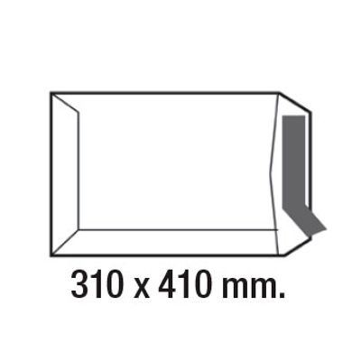 CAJA 250 BOLSA 310X410MM BLANCO 90GR AU