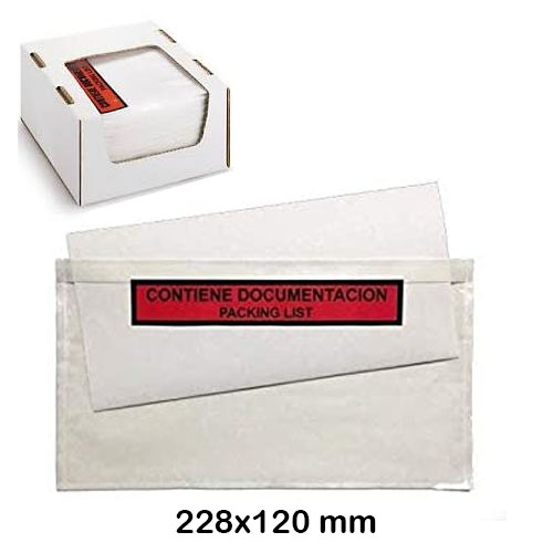 CAJA 1000 SOBRES DOCUFIX 228X120MM C/IM