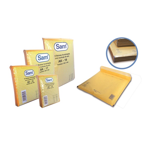 CAJA 500 BOLSA 132X187MM KRAFT VERJ.70G
