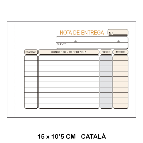 TALONARIO ALBARAN 1/8APAIS.50X2HOJAS CAT