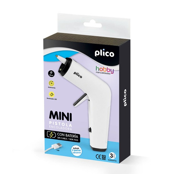 PISTOLA SILICONA 8MM CON BATERIA 10W