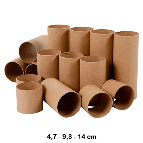 PAQ 60 TUBOS CARTON PAPEL WC 3 LONGITUD