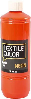 BOTELLA 500ML TEMPERA TEXTIL NARANJA NEO