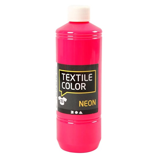 BOTELLA 500ML TEMPERA TEXTIL ROSA NEON