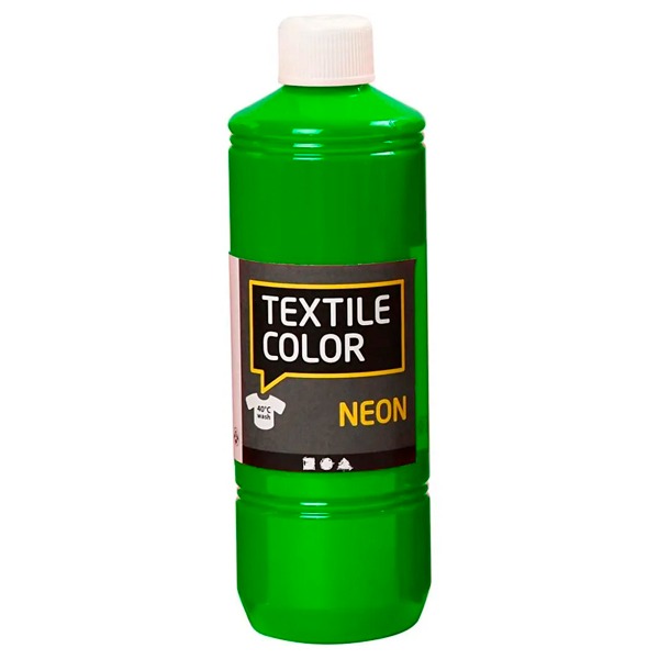 BOTELLA 500ML TEMPERA TEXTIL VERDE NEON