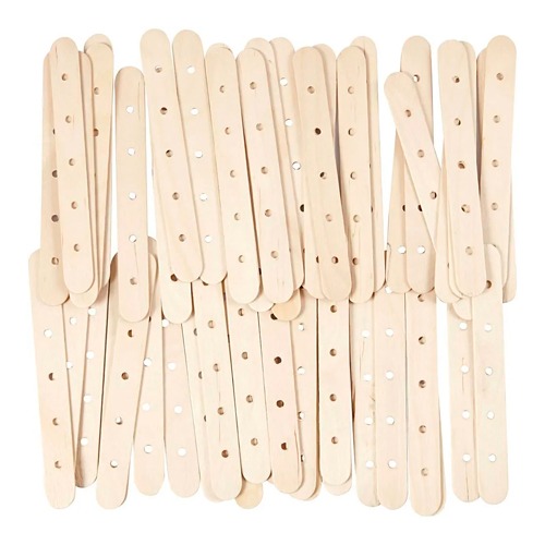 PAQ 500 PALOS MADERA C/AGUJEROS NATURAL