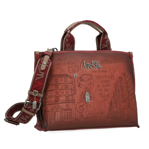 BOLSO MANO CITY BURDEOS ANEKKE