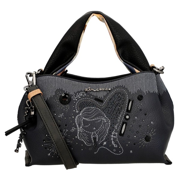 BOLSO BANDOLERA SINTETICO NEGRO